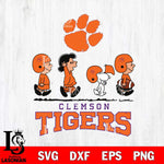 Clemson Tigers Snoopy Sport 12 Svg Eps Dxf Png File, Digital Download