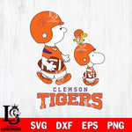 Clemson Tigers Snoopy Sport Svg Eps Dxf Png File, Digital Download