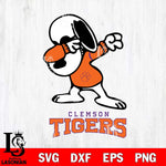 Clemson Tigers Snoopy Sport 3 Svg Eps Dxf Png File, Digital Download