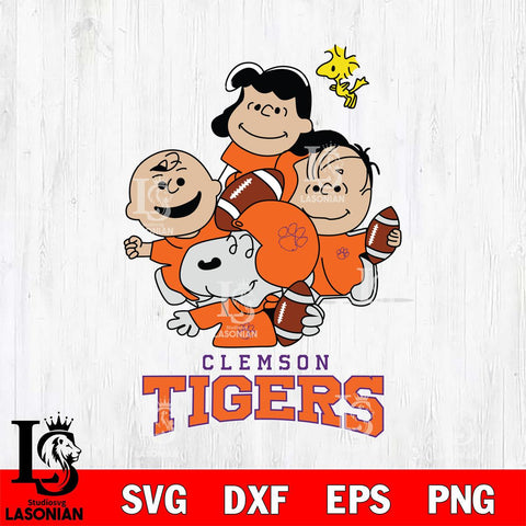 Clemson Tigers Snoopy Sport 4 Svg Eps Dxf Png File, Digital Download