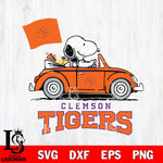 Clemson Tigers Snoopy Sport 5 Svg Eps Dxf Png File, Digital Download