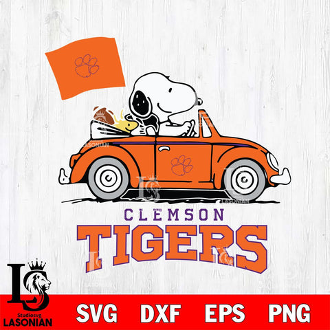 Clemson Tigers Snoopy Sport 5 Svg Eps Dxf Png File, Digital Download