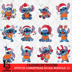 Clemson Tigers Stitch Christmas NCAA Bundle 12 Svg Eps Dxf Png File, Digital Download, Instant Download