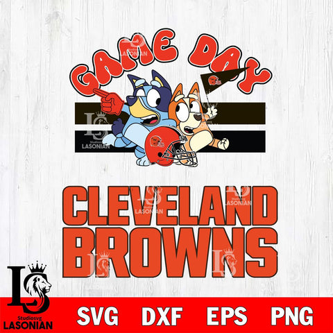 Cleveland Browns Bluey & Bingo 9 Svg Eps Dxf Png File, NFL svg, Digital Download, Instant Download