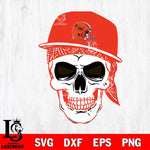 Cleveland Browns Badass Hat Skull SVG