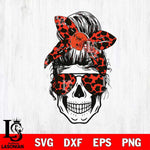 Cleveland Browns Badass Women Skull SVG