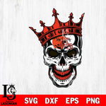 Cleveland Browns Badass king Skull SVG