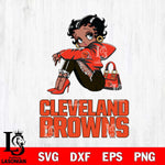 Cleveland Browns Betty Boop Black Fan Girl Svg Eps Dxf Png File, Digital Download, Instant Download