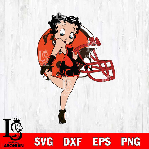 Cleveland Browns Betty Boop Girl Fan Svg Eps Dxf Png File, Digital Download, Instant Download