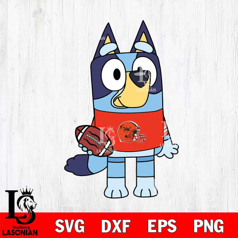 Cleveland Browns Bluey 2 NFL Svg Eps Dxf Png File, Digital Download, Instant Download