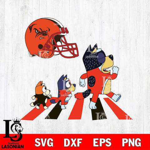 Cleveland Browns Bluey 6 NFL Svg Eps Dxf Png File, Digital Download, Instant Download