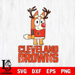 Cleveland Browns Bluey Chilli Christmas Deer Svg Eps Dxf Png File, Digital Download