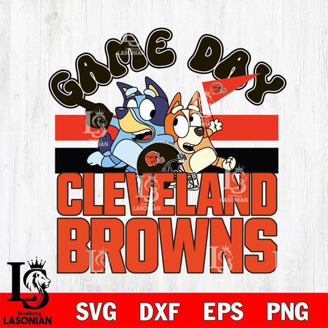 Cleveland Browns Bluey Chilli  Game day NFL Svg Eps Dxf Png File, Digital Download, Instant Download