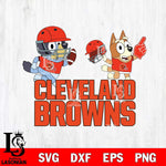 Cleveland Browns Bluey Chilli NFL 2 Svg Eps Dxf Png File, Digital Download, Instant Download