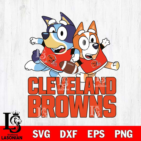 Cleveland Browns Bluey Chilli NFL Svg Eps Dxf Png File, Digital Download, Instant Download