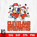 Cleveland Browns Bluey Christmas NFL Svg Eps Dxf Png File, Digital Download