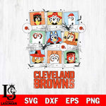 Cleveland Browns Bluey Halloween Sport Svg Eps Dxf Png File, Digital Download, Instant Download