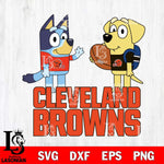 Cleveland Browns Bluey Lucky Svg Eps Dxf Png File, Digital Download, Instant Download