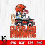 Cleveland Browns Bluey friends car Svg Eps Dxf Png File, Digital Download, Instant Download