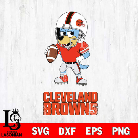 Cleveland Browns Bluey rugby Svg Eps Dxf Png File, Digital Download ,Instant Download, Cricut File