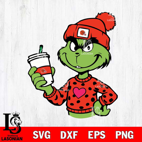 Cleveland Browns Boujee Grinch 11 Svg Eps Dxf Png File, Digital Download, Instant Download