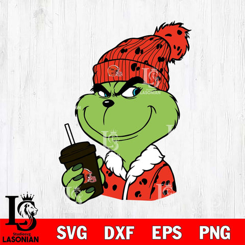 Cleveland Browns Boujee Grinch 3 Svg Eps Dxf Png File, Digital Download, Instant Download