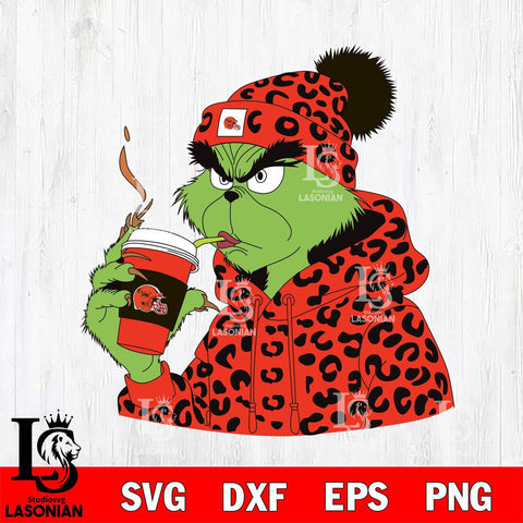 Cleveland Browns Boujee Grinch 8 Svg Eps Dxf Png File, Digital Download, Instant Download