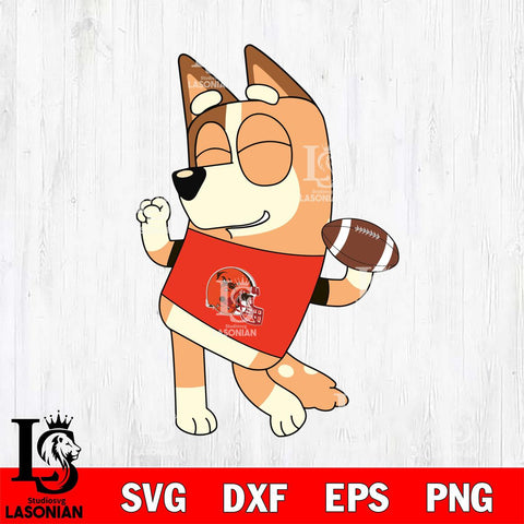 Cleveland Browns Chilli bluey NFL Svg Eps Dxf Png File, Digital Download, Instant Download