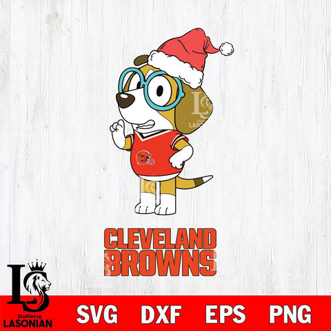 Cleveland Browns Christmas Bluey Honey Sport Svg Eps Dxf Png File,Cut Svg Files, Digital File, Sublimation