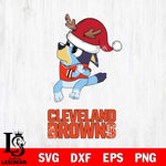 Cleveland Browns Christmas Bluey Santa Claus Svg Eps Dxf Png File,Cut Svg Files, Digital File, Sublimation