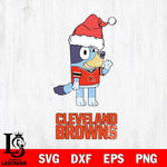 Cleveland Browns Christmas Bluey Say Hi Svg Eps Dxf Png File,Cut Svg Files, Digital File, Sublimation