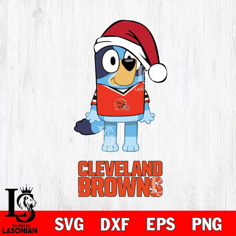 Cleveland Browns Christmas Bluey Sport Svg Eps Dxf Png File,Cut Svg Files, Digital File, Sublimation