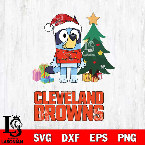 Cleveland Browns Christmas Bluey Tree Sport Svg Eps Dxf Png File,Cut Svg Files, Digital File, Sublimation