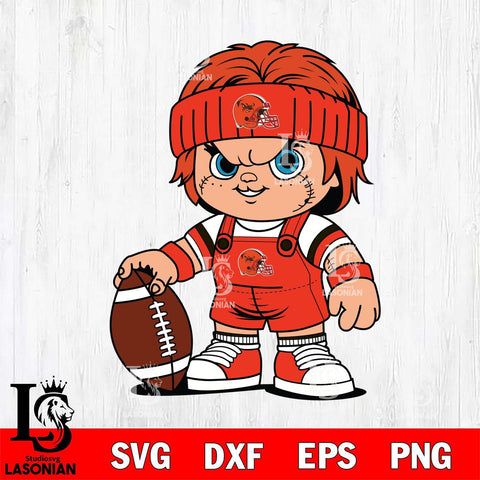 Cleveland Browns Chucky Horror 5 Svg Eps Dxf Png File, NFL svg, Digital Download, Instant Download