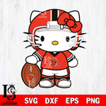 Cleveland Browns Cute Hello Kitty Football 3 Svg Eps Dxf Png File, NFL svg, Digital Download, Instant Download