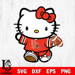 Cleveland Browns Cute Hello Kitty Football 7 Svg Eps Dxf Png File, NFL svg, Digital Download, Instant Download