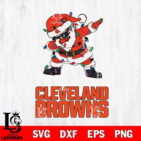 Cleveland Browns Dabbing Santa Claus Ugly Christmas Svg Eps Dxf Png File,NFL Svg Files,Digital Download,Sublimation,Instant Download