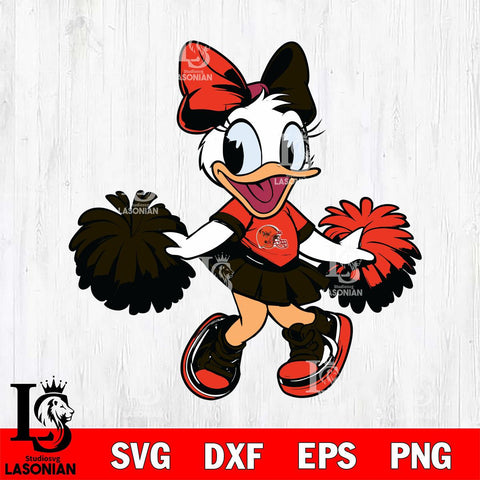 Cleveland Browns Daisy Duck Cheerleader Svg Eps Dxf Png File, Digital Download, Instant Download