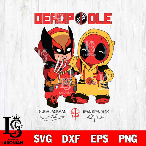 Cleveland Browns Deadpool Wolverine Sport Svg Eps Dxf Png File, Digital Download, Instant Download