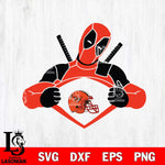 Cleveland Browns Deadpool heart sport Svg Eps Dxf Png File, Digital Download, Instant Download