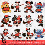 Cleveland Browns Disney NFL Bundle 12 Svg Eps Dxf Png File, Digital Download, Instant Download