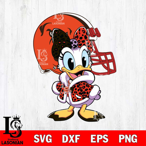 Cleveland Browns Fancy Daisy Duck Disney Svg Eps Dxf Png File, Digital Download, Instant Download