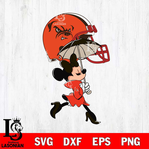 Cleveland Browns Fancy Minnie Svg Eps Dxf Png File, Digital Download, Instant Download