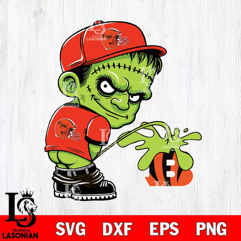 Cleveland Browns Frankenstein Piss On Cincinnati Bengals Svg Eps Dxf Png File, Digital Download, Instant Download