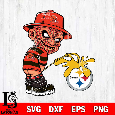 Cleveland Browns Freddy Krueger Piss On Pittsburgh Steelers Svg Eps Dxf Png File, Digital Download, Instant Download