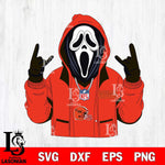 Cleveland Browns Ghostface Scream Football Halloween Svg Eps Dxf Png File, Digital Download, Instant Download