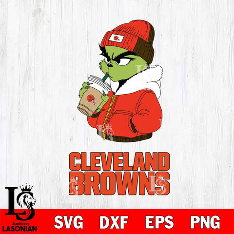 Cleveland Browns Grinch Bougie Christmas Svg Eps Dxf Png File,Cricut svg files, Digital Download, Instant Download