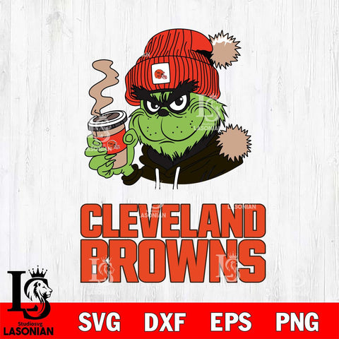 Cleveland Browns Grinch Cofffe Hoodie Svg Eps Dxf Png File,Cricut svg files, Digital Download, Instant Download