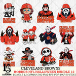 Cleveland Browns Halloween Bundle 12 SVG Svg Eps Dxf Png File, Bundle NFL svg, Digital Download, Instant Download