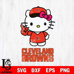 Cleveland Browns Hello Kitty Best Fan Svg Eps Dxf Png File, Digital Download, Instant Download